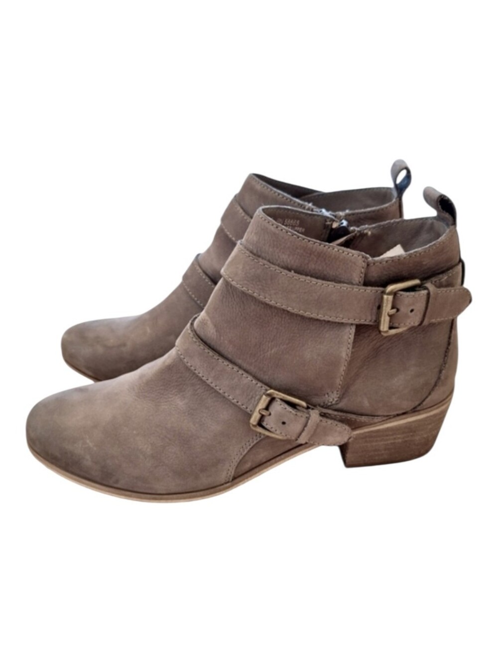 Susina Veronica Leather Ankle Boots Booties 2" Heel Side Buckle Size 7.5M